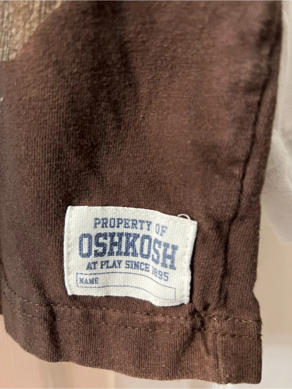 OshKosh B'gosh Boys 6 Brown Layered-Look Kids Basketball Tee